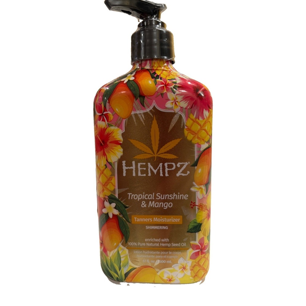 Hempz Tropical Sunshine Mango Tanners Moisturizer Shimmer 17oz Sealed New
